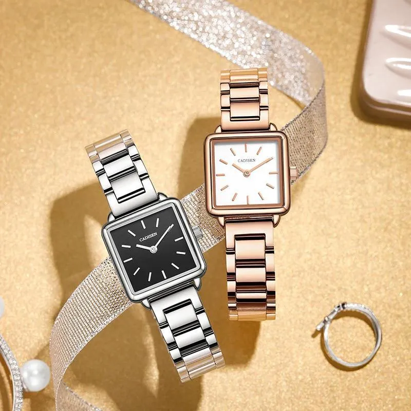 Ladies Square Watch Luxury Brand Fashion Simple Dress Quartz Ultra-thin Watch Waterproof Rose Gold Watch