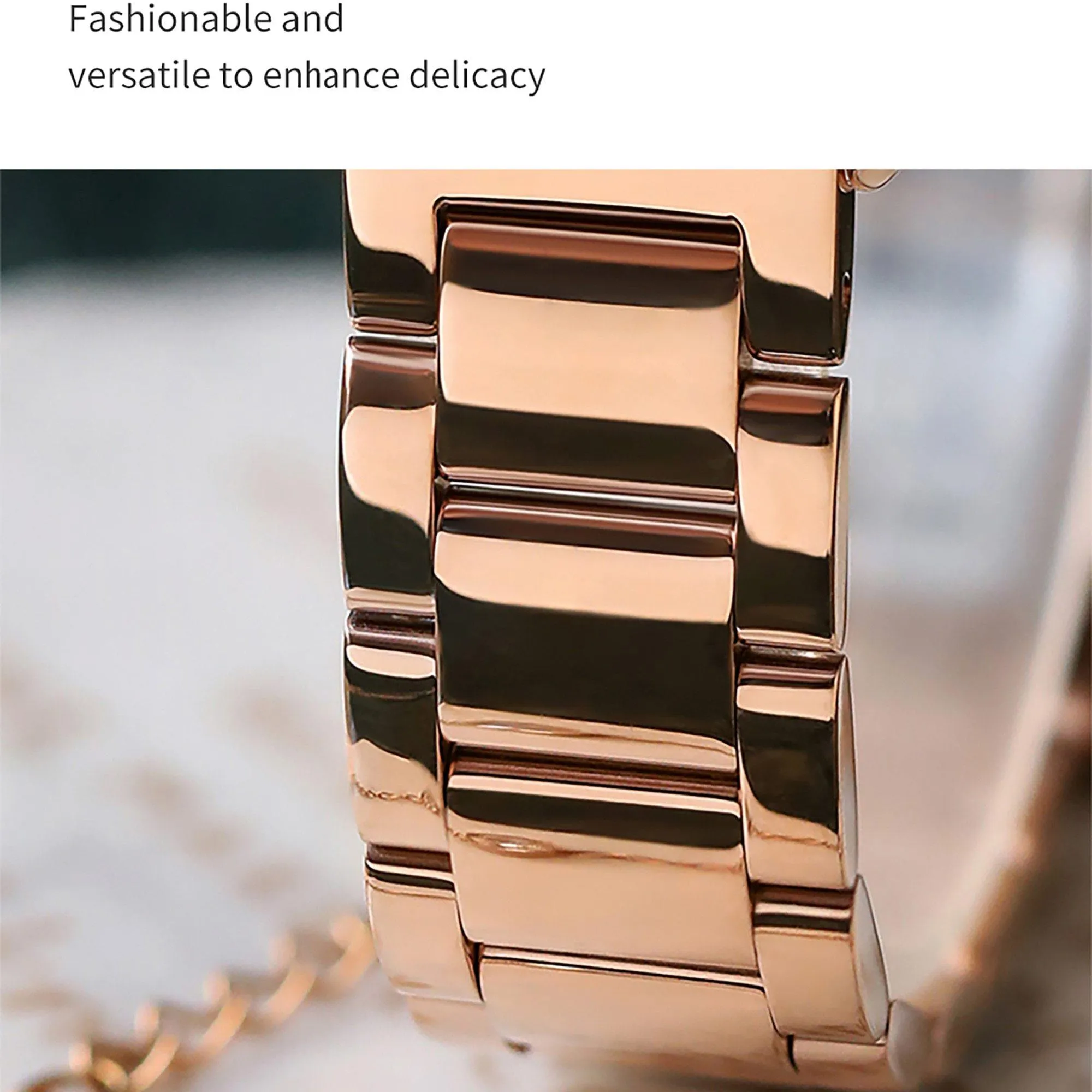 Ladies Square Watch Luxury Brand Fashion Simple Dress Quartz Ultra-thin Watch Waterproof Rose Gold Watch