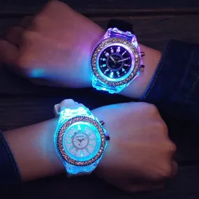 Ladies Womens Mens Geneva LED Backlight Sport Waterproof Quartz Wrist Watches