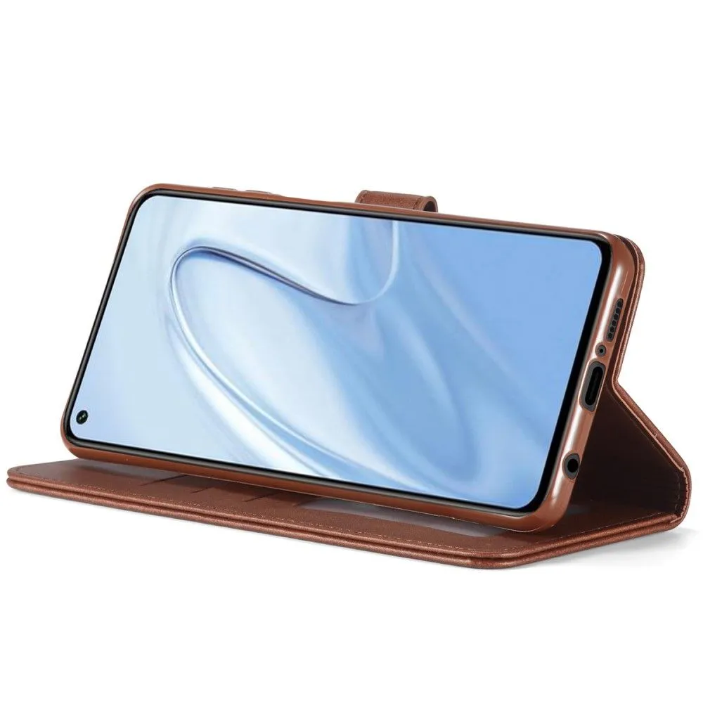 LC.IMEEKE Xiaomi Redmi Note 10 Lite Flip Case - Brown