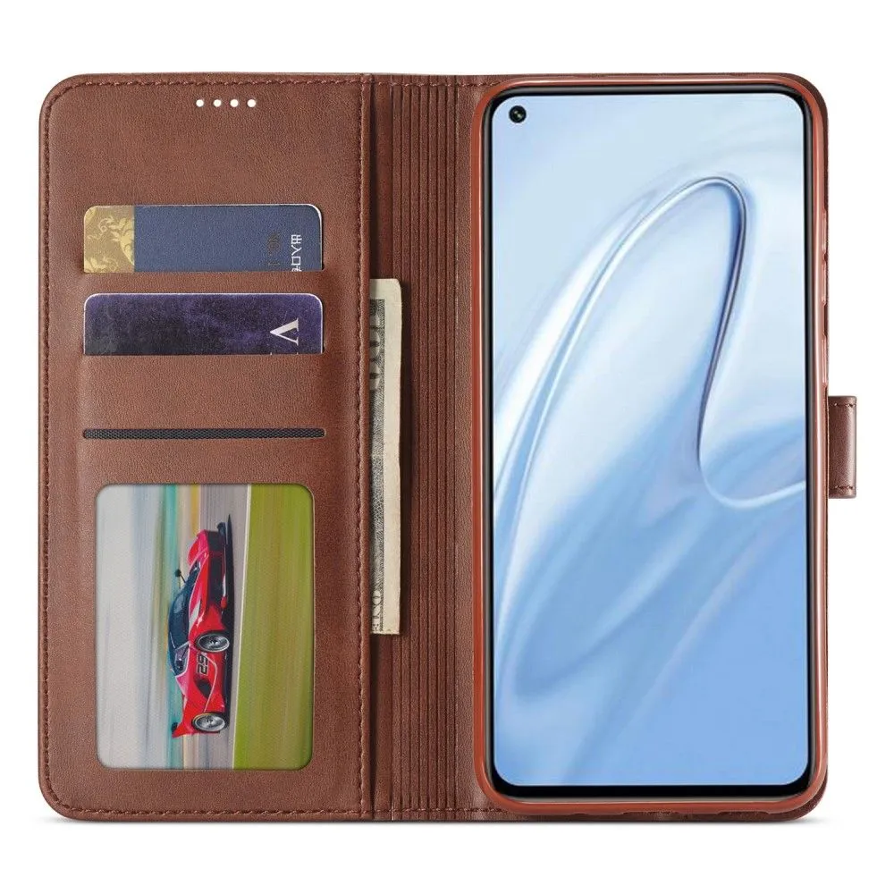 LC.IMEEKE Xiaomi Redmi Note 10 Lite Flip Case - Brown