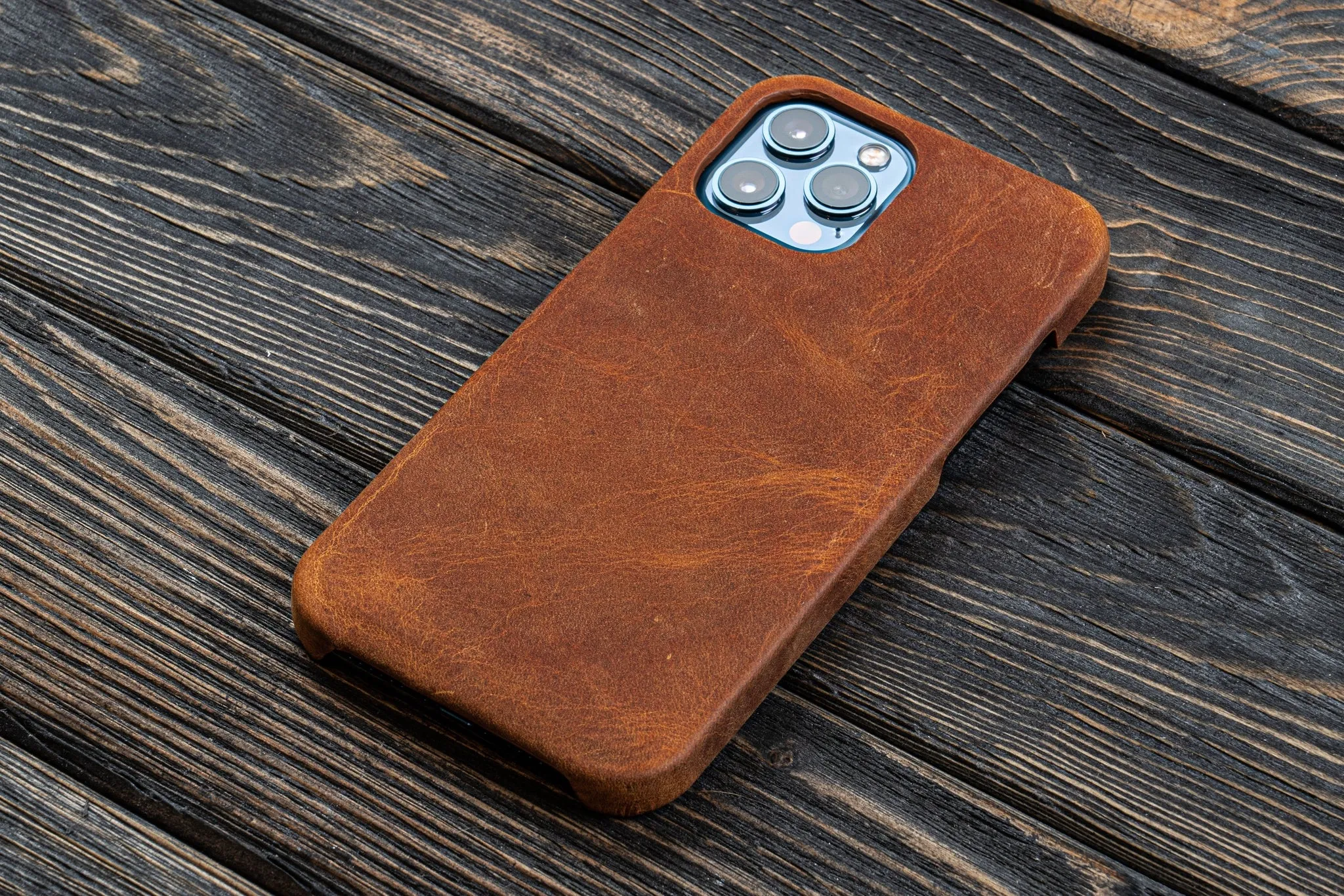 Leather iPhone 12 Pro Max (6.7") Hard Back Cover - Compatible with MagSafe