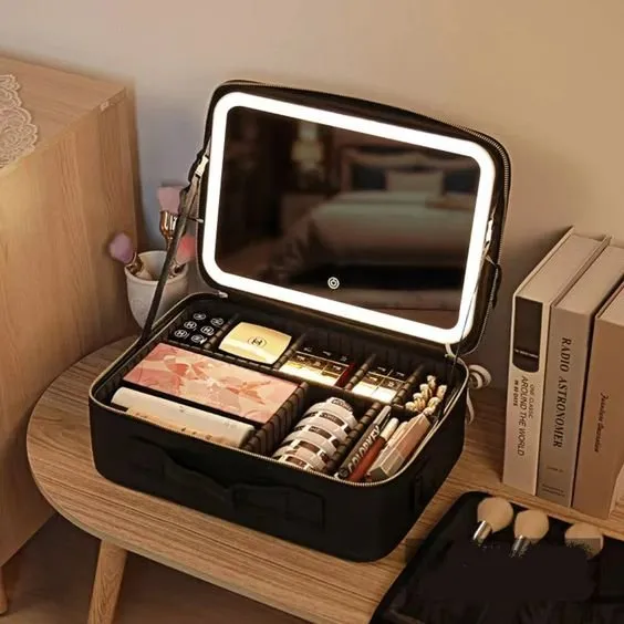 LED Make Up Bag - Waterproof Portable Cosmetic Organizer