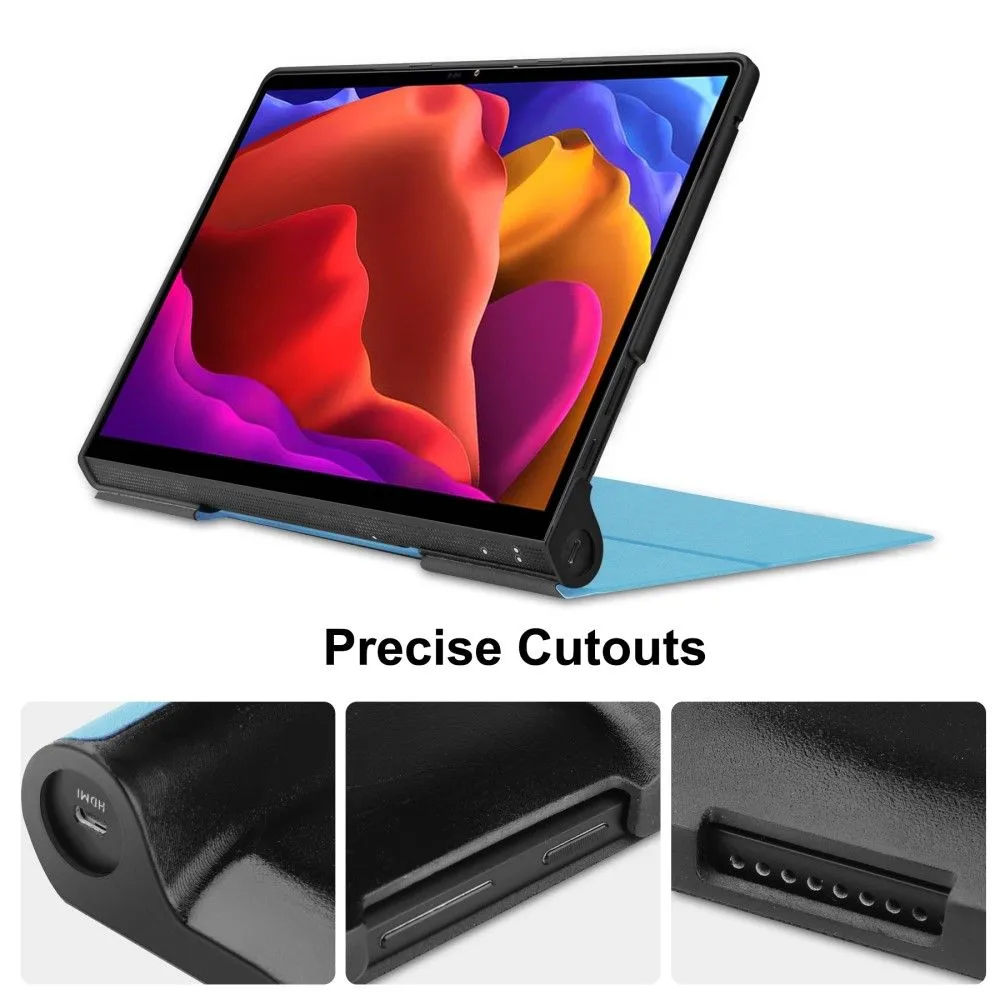 Lenovo Yoga 13 PU leather flip case with kickstand - Sky Blue