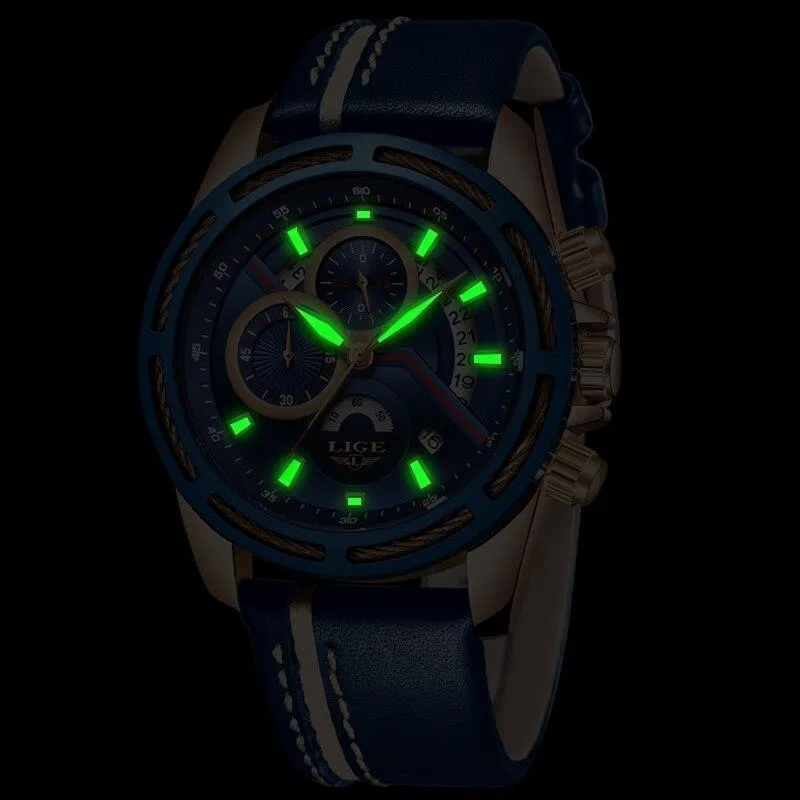 LG9880 - Blue Military Waterproof Sports Quartz Waterproof Watch