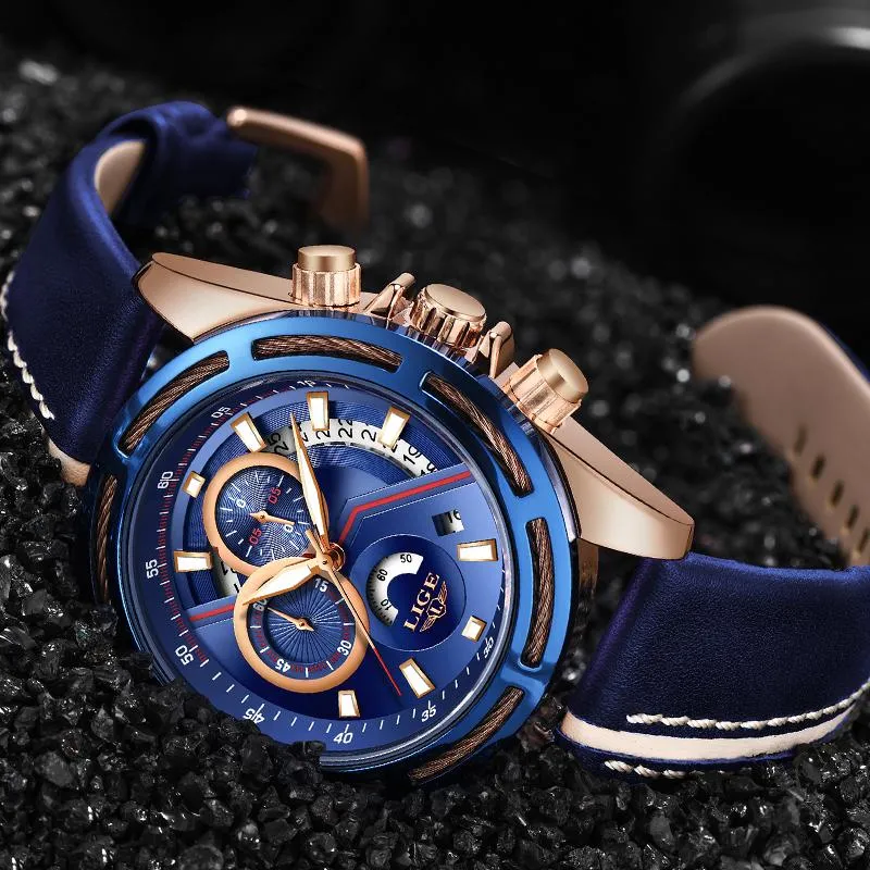 LG9880 - Blue Military Waterproof Sports Quartz Waterproof Watch