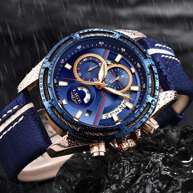 LG9880 - Blue Military Waterproof Sports Quartz Waterproof Watch