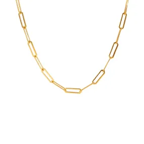 LUXE POISE OVAL NECKLACE - GOLD