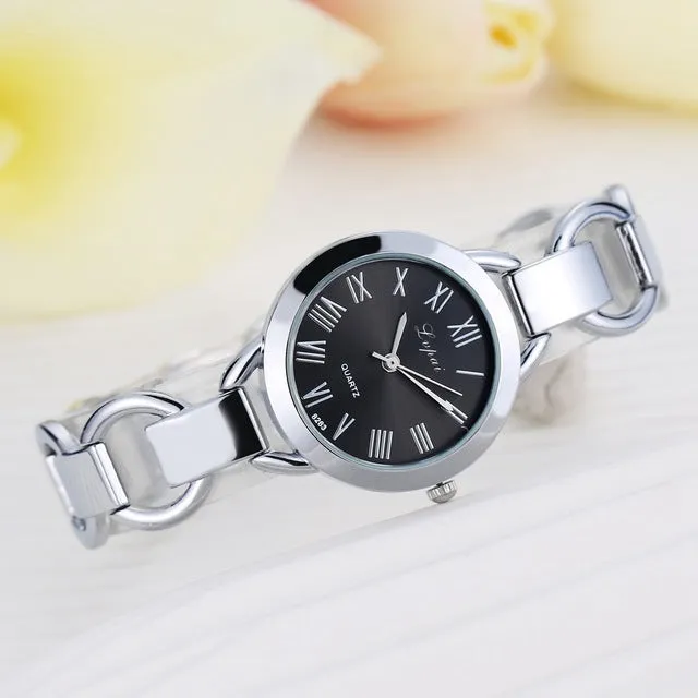 Lvpai Brand Fashion Women Dress Watch Gold Silver Stainless Steel High Quality Female Quartz watches Lady Wristwatch