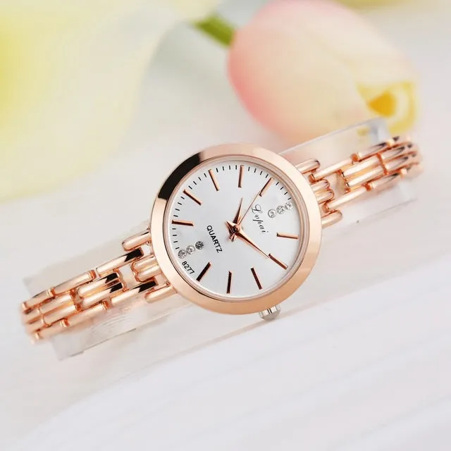 Lvpai Brand Fashion Women Dress Watch Gold Silver Stainless Steel High Quality Female Quartz watches Lady Wristwatch