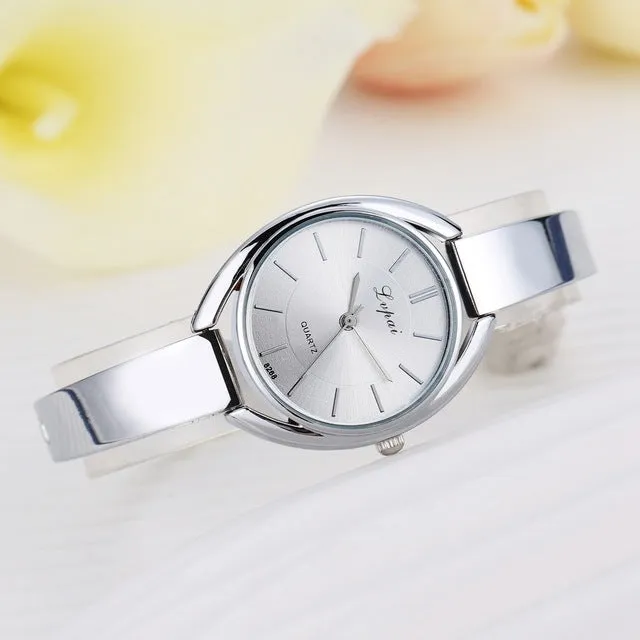 Lvpai Brand Stainess Steel Dress Watches Girls Quartz Watch Bracelet Watch Ladies Fashion Women Crystal Round Wristwatch