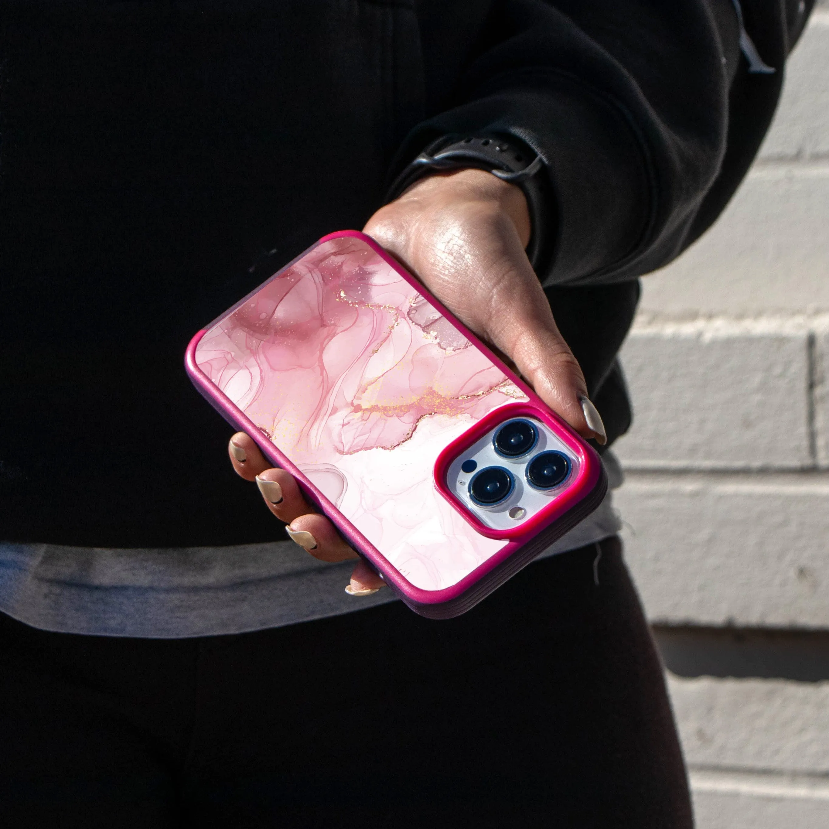 MagSafe iPhone 13 Pro Max Pink Marble Case