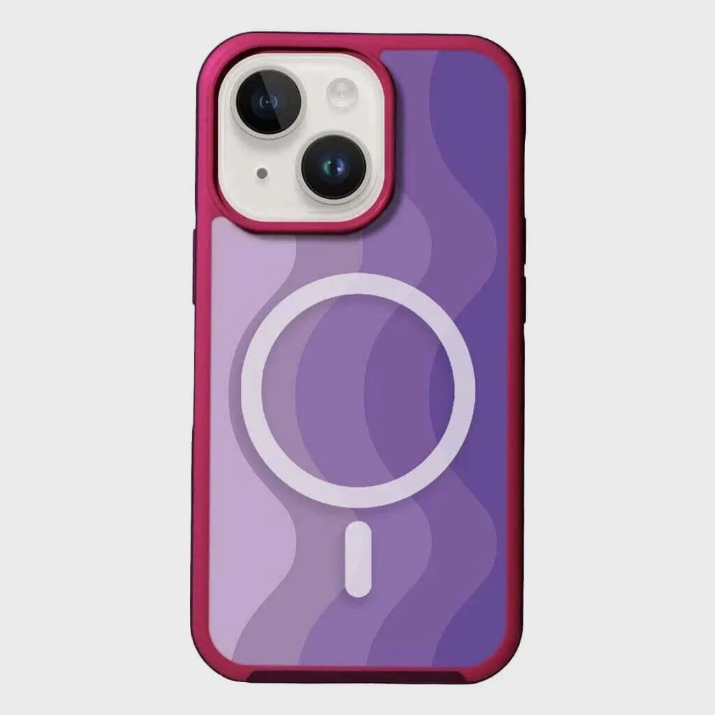 MagSafe iPhone 14 Plus Purple Wave Case