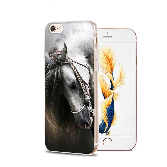 MaiYaCa Horse Animal Printed Soft Cover For iPhone 6 6S Plus 7 7 Plus 8 Plus X 5 5S 4 4S Silicone Rubber Skin Mobile Phone Case