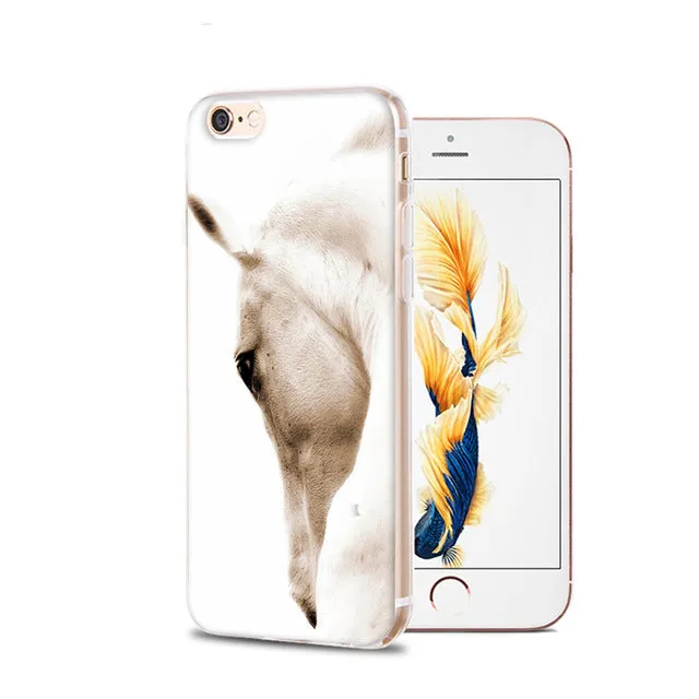 MaiYaCa Horse Animal Printed Soft Cover For iPhone 6 6S Plus 7 7 Plus 8 Plus X 5 5S 4 4S Silicone Rubber Skin Mobile Phone Case