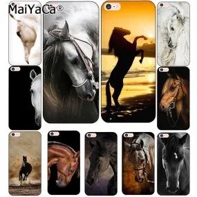 MaiYaCa Horse Animal Printed Soft Cover For iPhone 6 6S Plus 7 7 Plus 8 Plus X 5 5S 4 4S Silicone Rubber Skin Mobile Phone Case