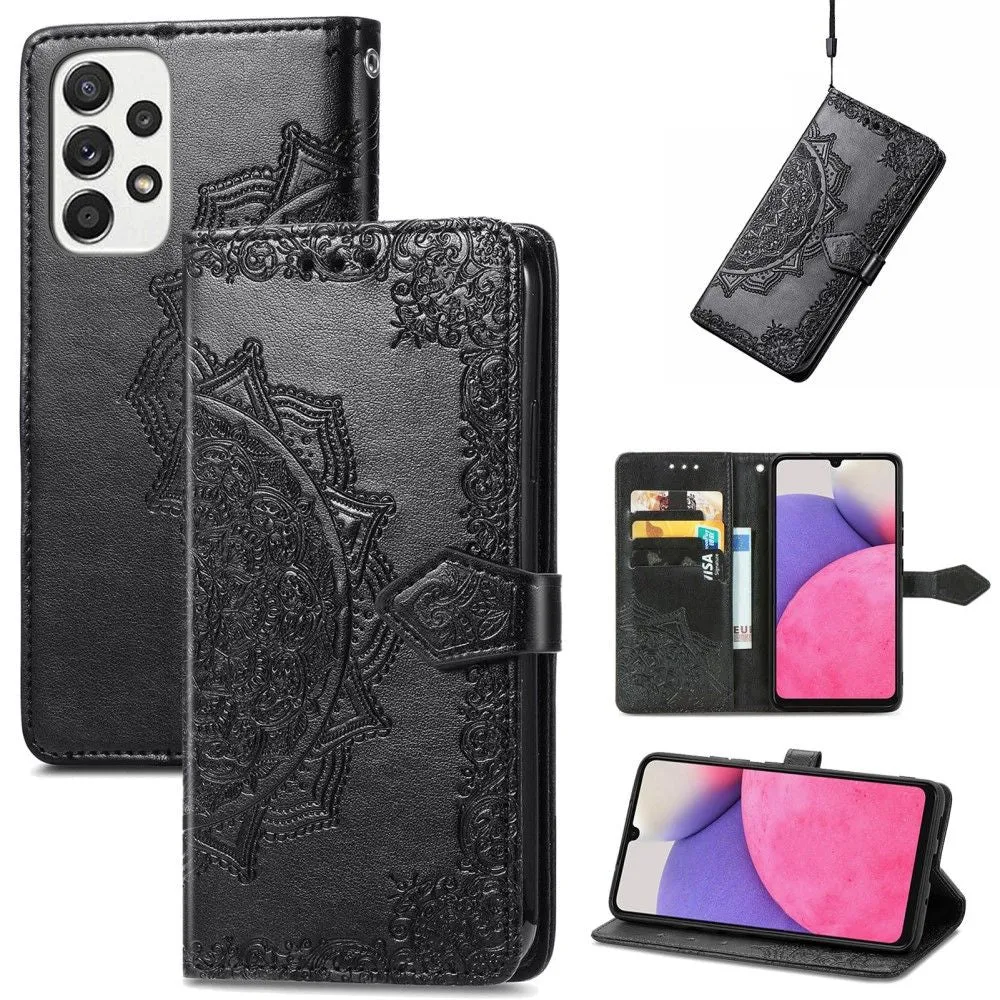 Mandala Samsung Galaxy A73 Flip case - Black