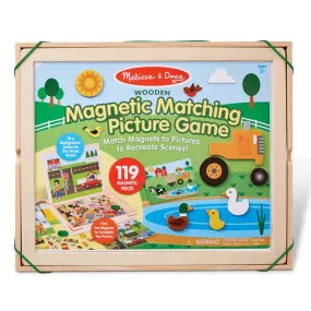 Melissa & Doug Wooden Magnetic Matching Picture Game