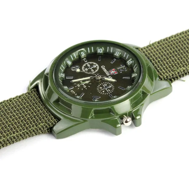 Men Nylon band Military watch Gemius Army watch High Quality Quartz Movement Men sports watch Casual wristwatches