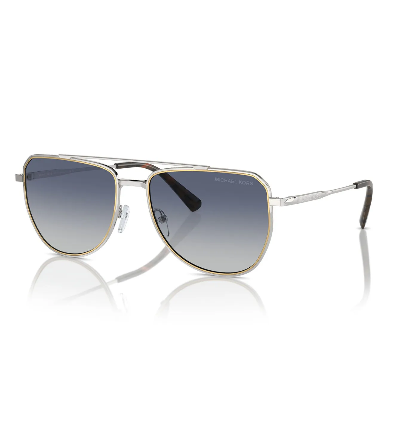 Micheal Kors Men's Blue Gradient Aviator Sunglasses