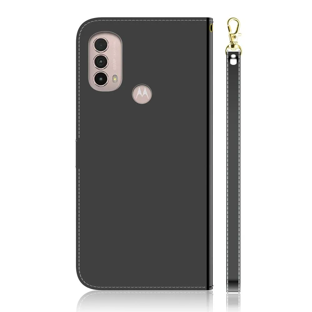 Mirror Motorola Moto E30 / E40 / E20 flip case - Black