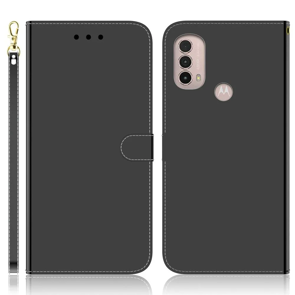 Mirror Motorola Moto E30 / E40 / E20 flip case - Black