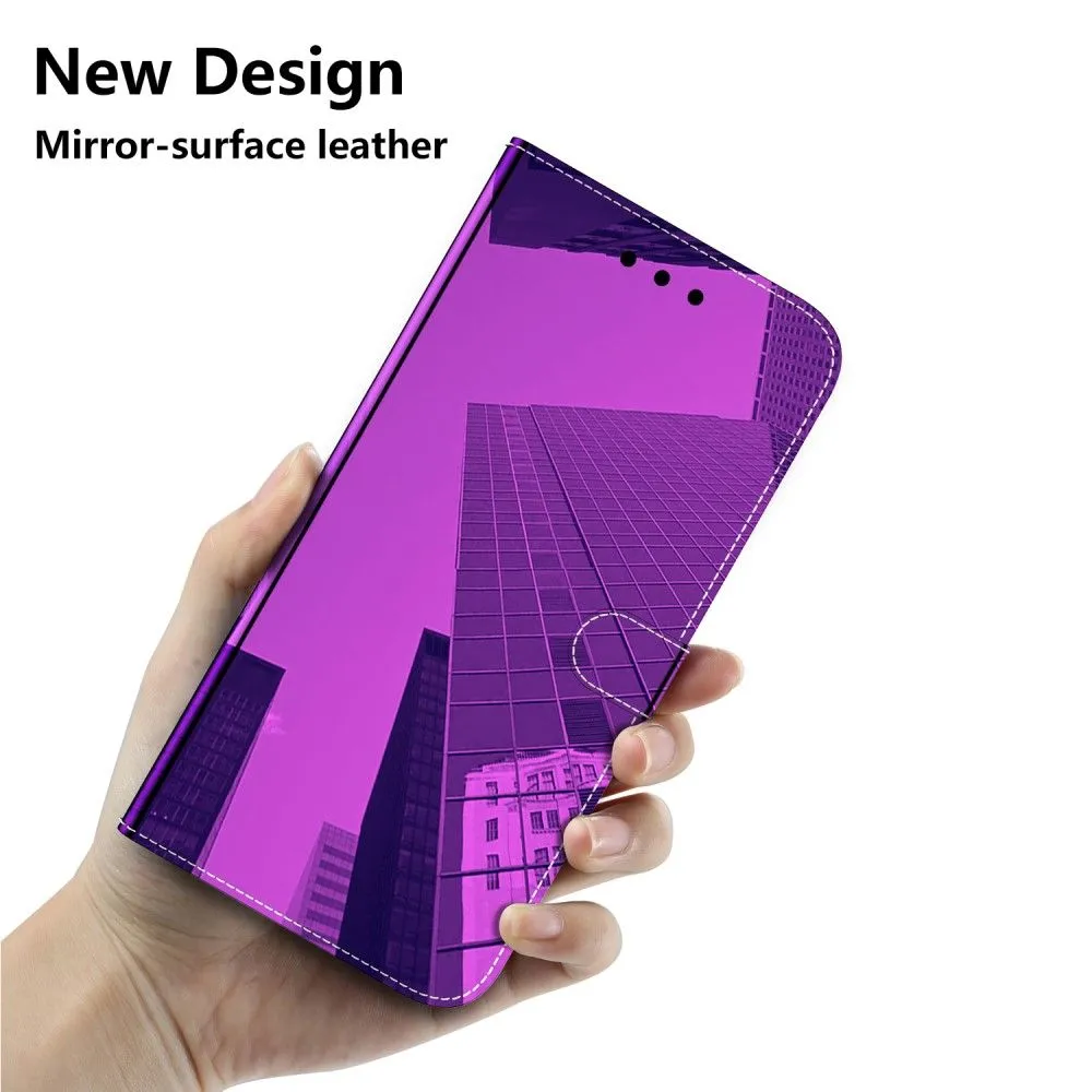 Mirror Motorola Moto G51 5G flip case - Purple