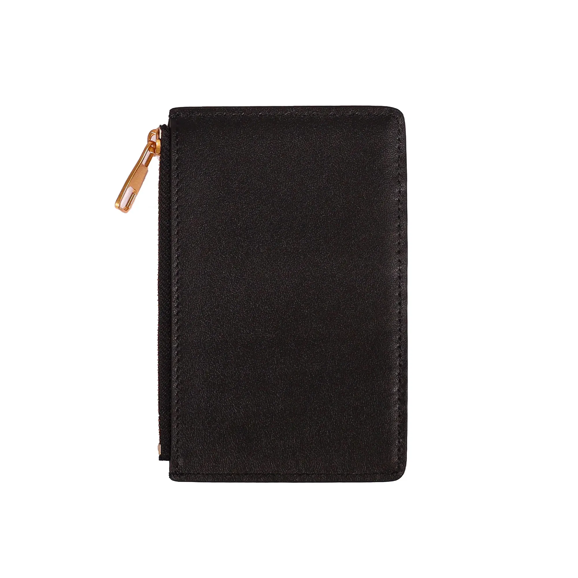 Mister Green Leather Zippered Card Case Black