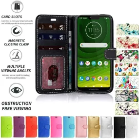 Motorola Moto E6 Plus Flip Folio Book Wallet Case