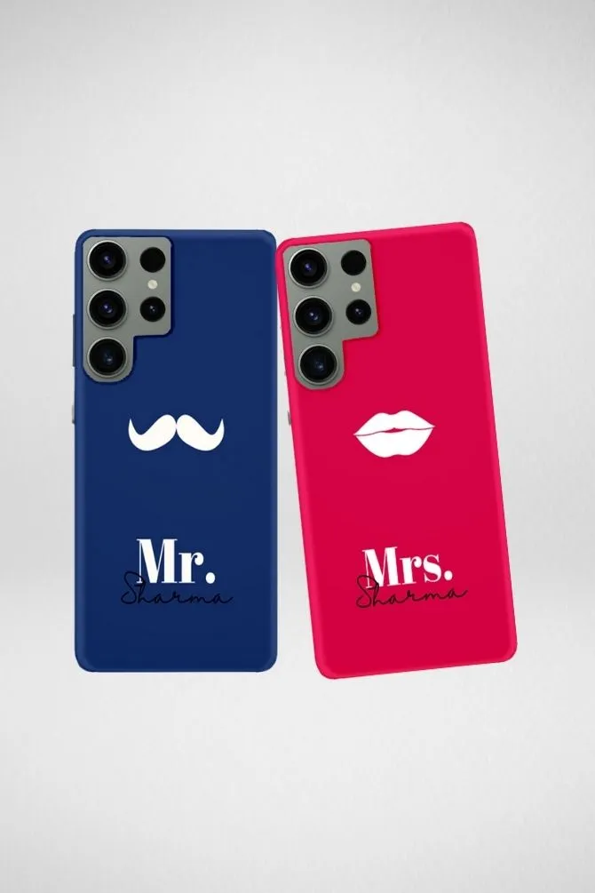 Mr. & Mrs. Couple Customized Hard Mobile Case - iPhone, Samsung, OnePlus & Xiaomi