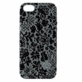 Nanette Lepore Dual Layer Case for iPhone 5/5S/SE - Black and Gray - Lace Design