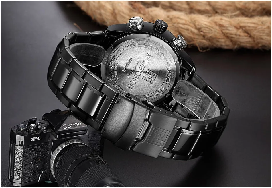 NAVIFORCE Mens Quartz Analog Watch Luxury Fashion Sport Wristwatch Waterproof Stainless Male Watches Clock Relogio Masculino