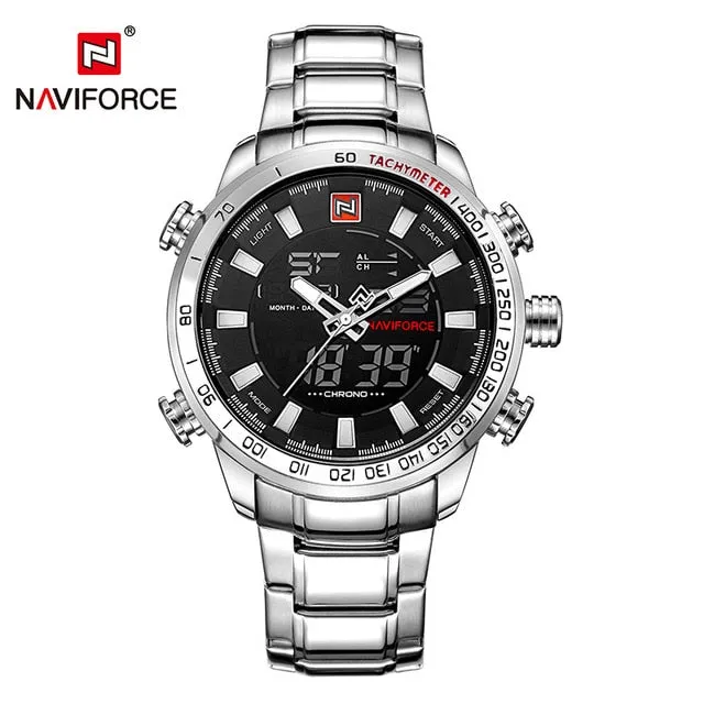 NAVIFORCE Mens Quartz Analog Watch Luxury Fashion Sport Wristwatch Waterproof Stainless Male Watches Clock Relogio Masculino