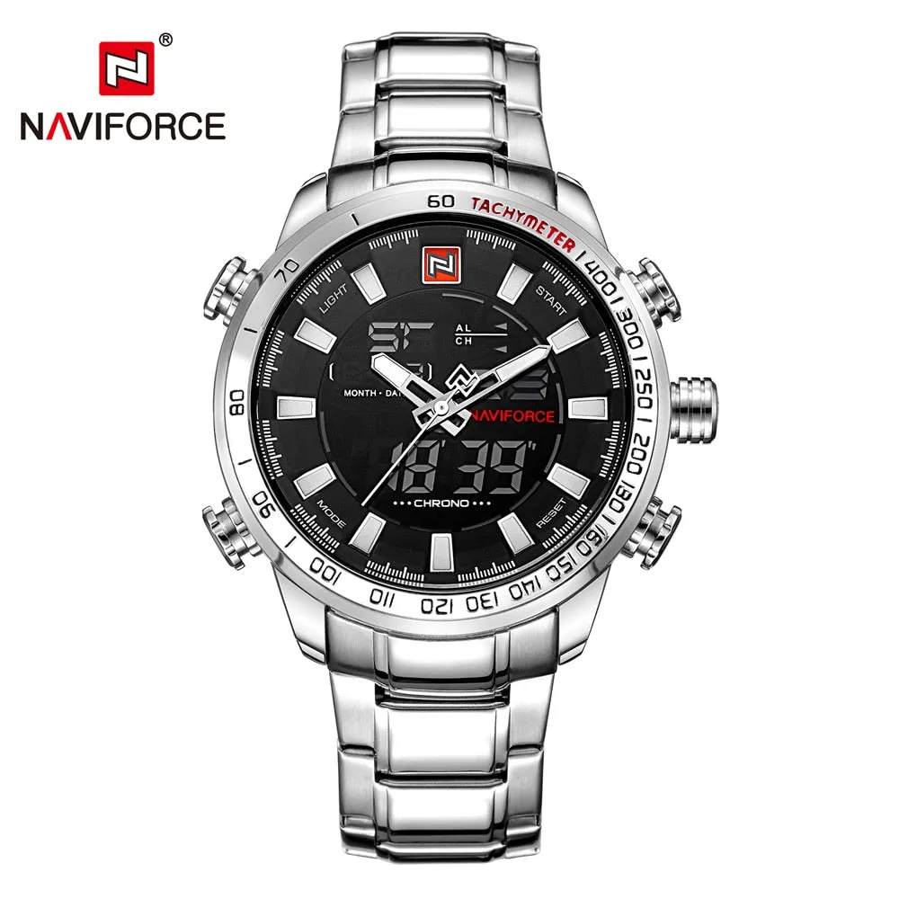 NAVIFORCE Mens Quartz Analog Watch Luxury Fashion Sport Wristwatch Waterproof Stainless Male Watches Clock Relogio Masculino