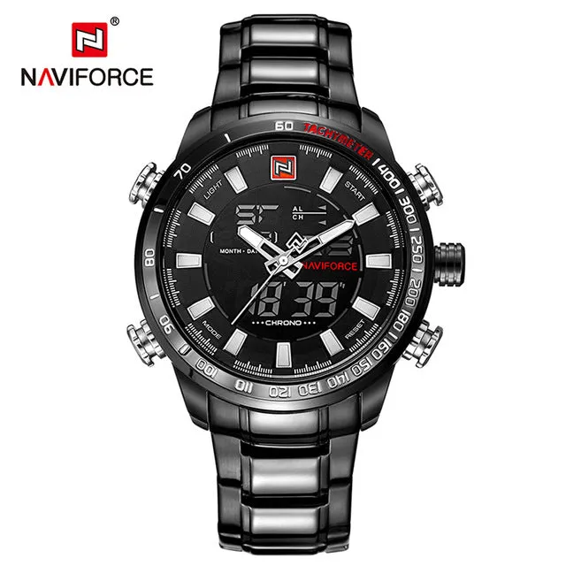 NAVIFORCE Mens Quartz Analog Watch Luxury Fashion Sport Wristwatch Waterproof Stainless Male Watches Clock Relogio Masculino