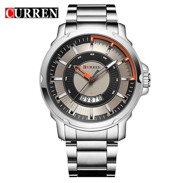 NEW CURREN watches men Top Brand fashion watch quartz Business watch male relogio masculino men Army sports Analog Casual date