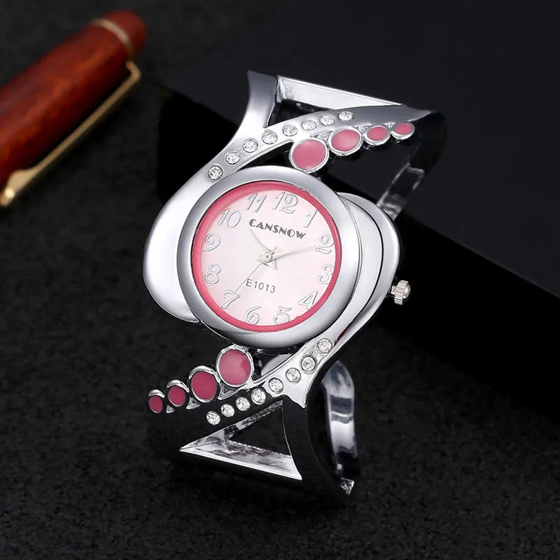 New design women bangle wristwatch quartz crystal luxury relojes rhinestone fashion female watches hot sale eleagnt mujer watch