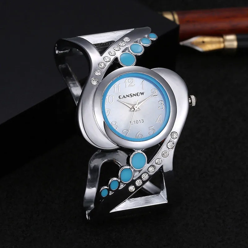 New design women bangle wristwatch quartz crystal luxury relojes rhinestone fashion female watches hot sale eleagnt mujer watch