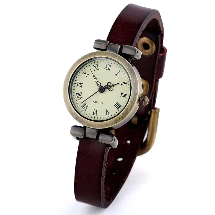 New fashion hot-selling Genuine leather female watch ROMA vintage watch women dress watches