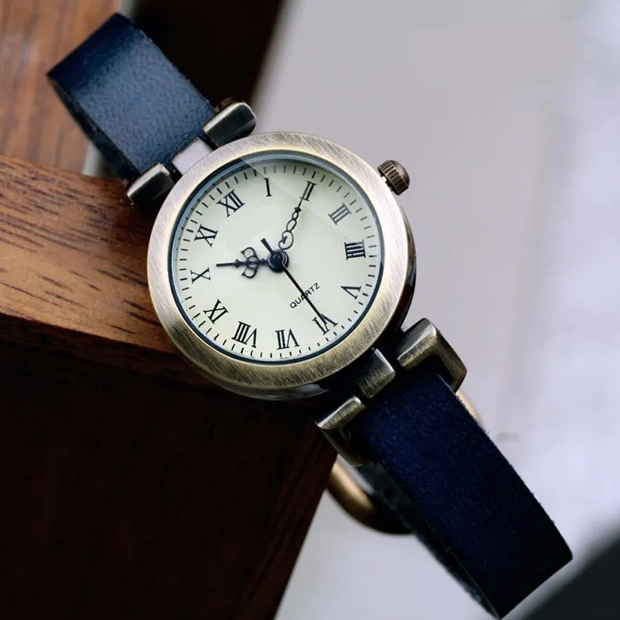 New fashion hot-selling Genuine leather female watch ROMA vintage watch women dress watches