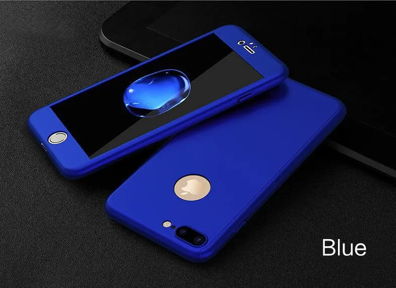 Newest Fashion 360 3in1 All-Protector Tempered Glass Frosting Case for for All Kinds of Smart Phone