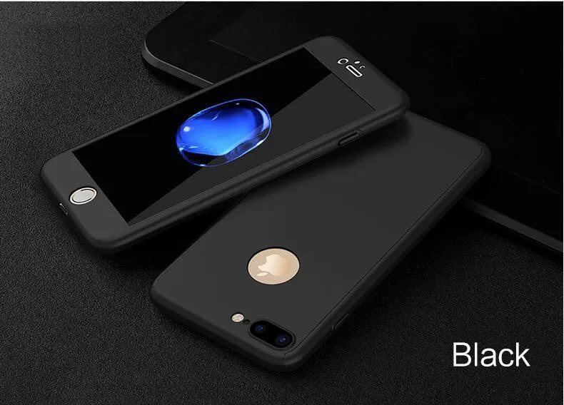 Newest Fashion 360 3in1 All-Protector Tempered Glass Frosting Case for for All Kinds of Smart Phone