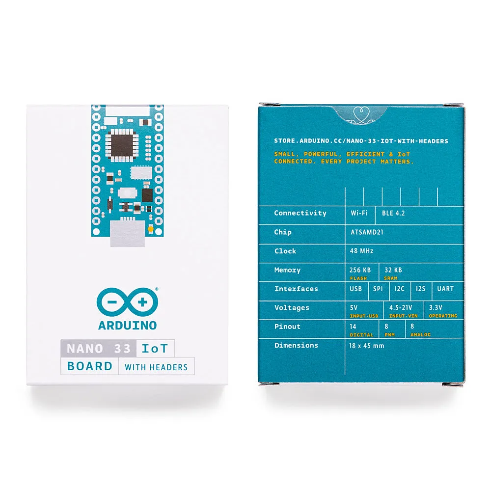 Original Arduino Nano 33 IoT with headers