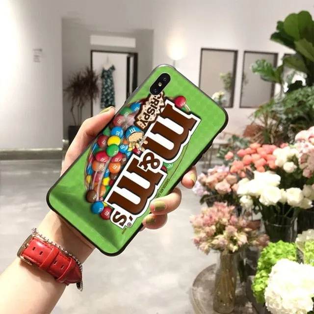 PENGHUWAN M&Ms Soft Silicone Phone Case