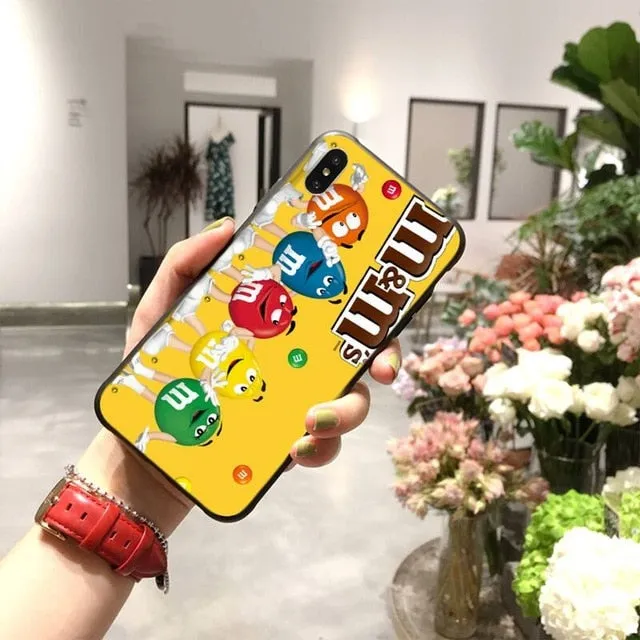 PENGHUWAN M&Ms Soft Silicone Phone Case