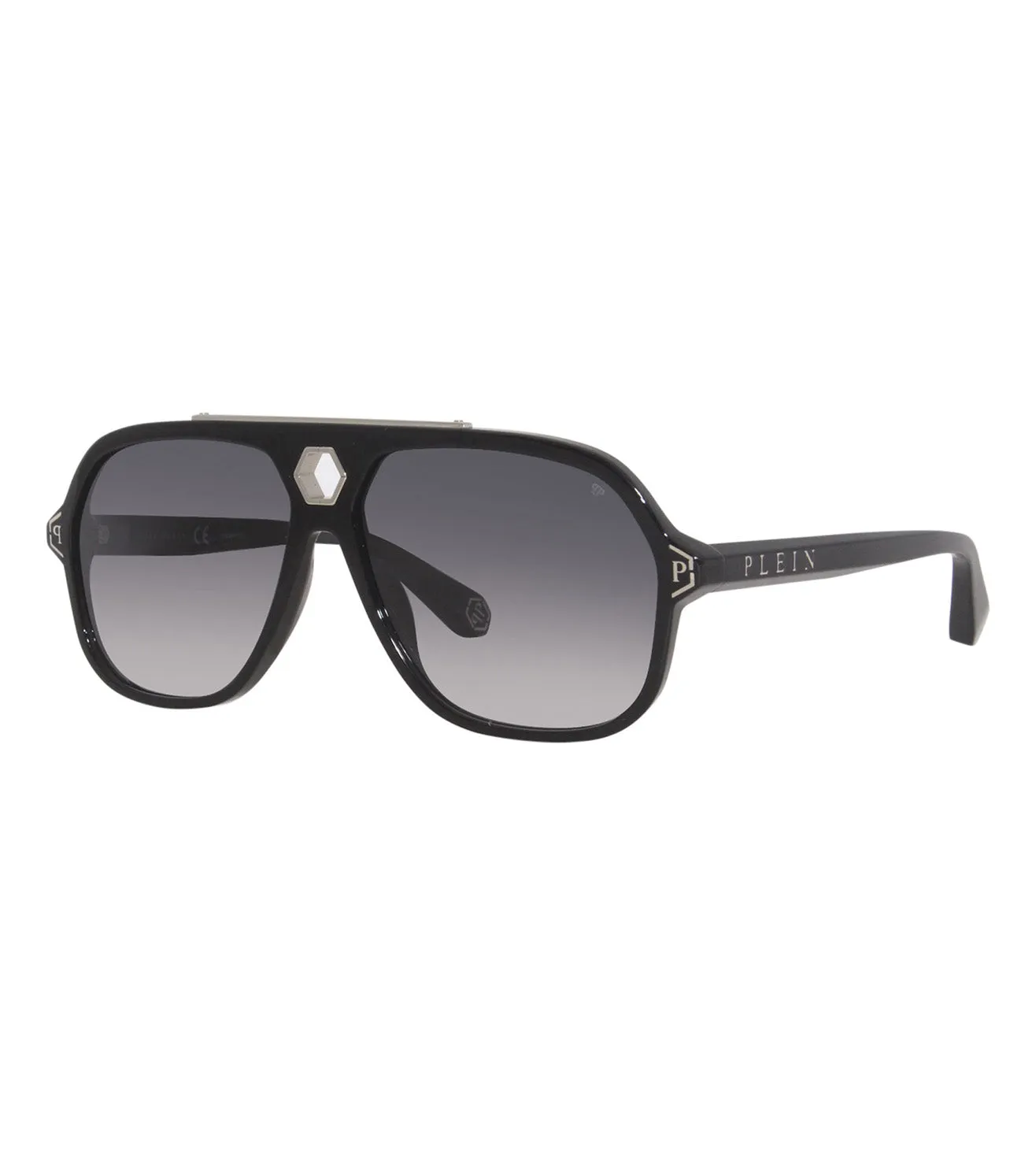 Philipp Plein Men's Grey Gradient Square Sunglasses