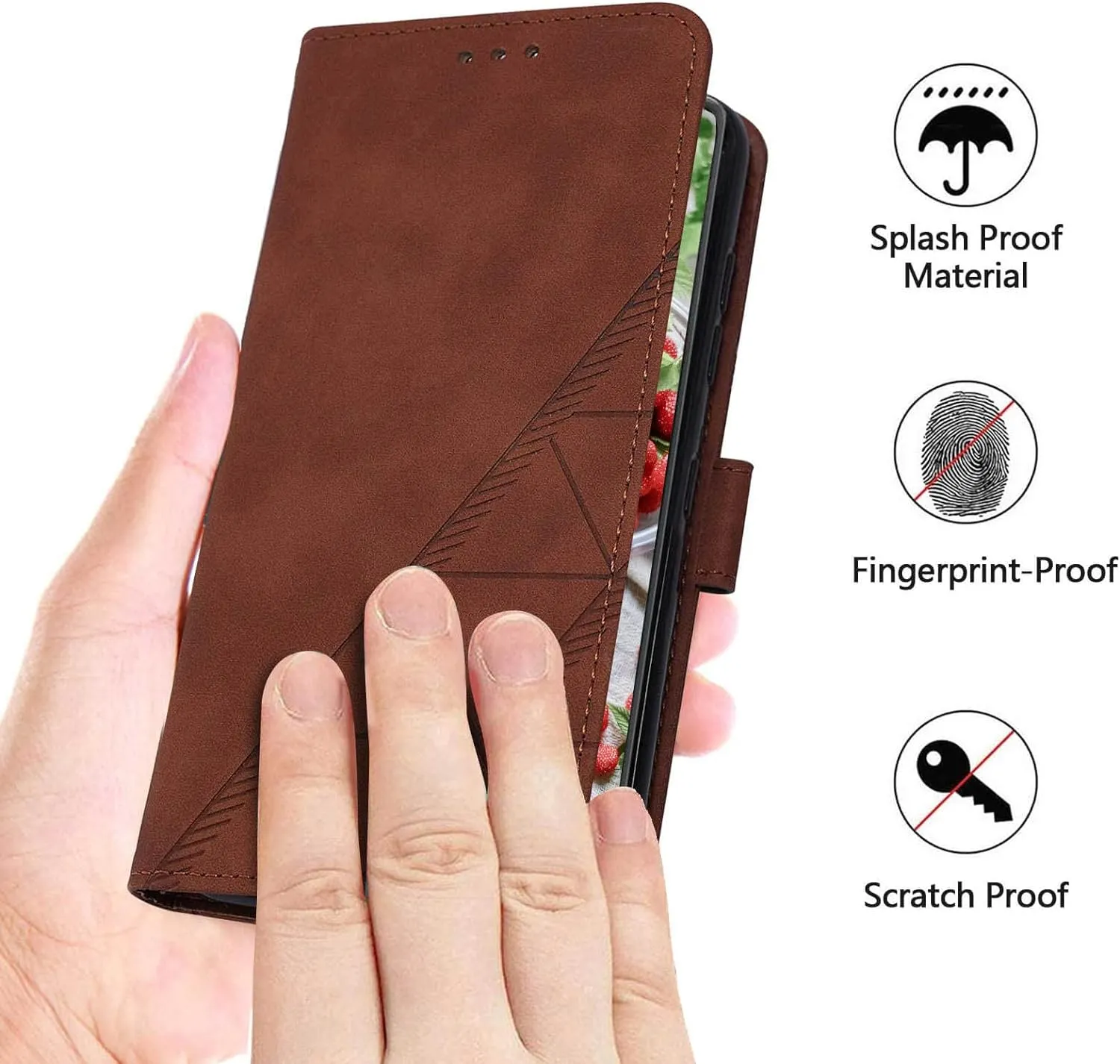 Pixel 9 Pro Wallet Card Holder Leather Folio Flip Case