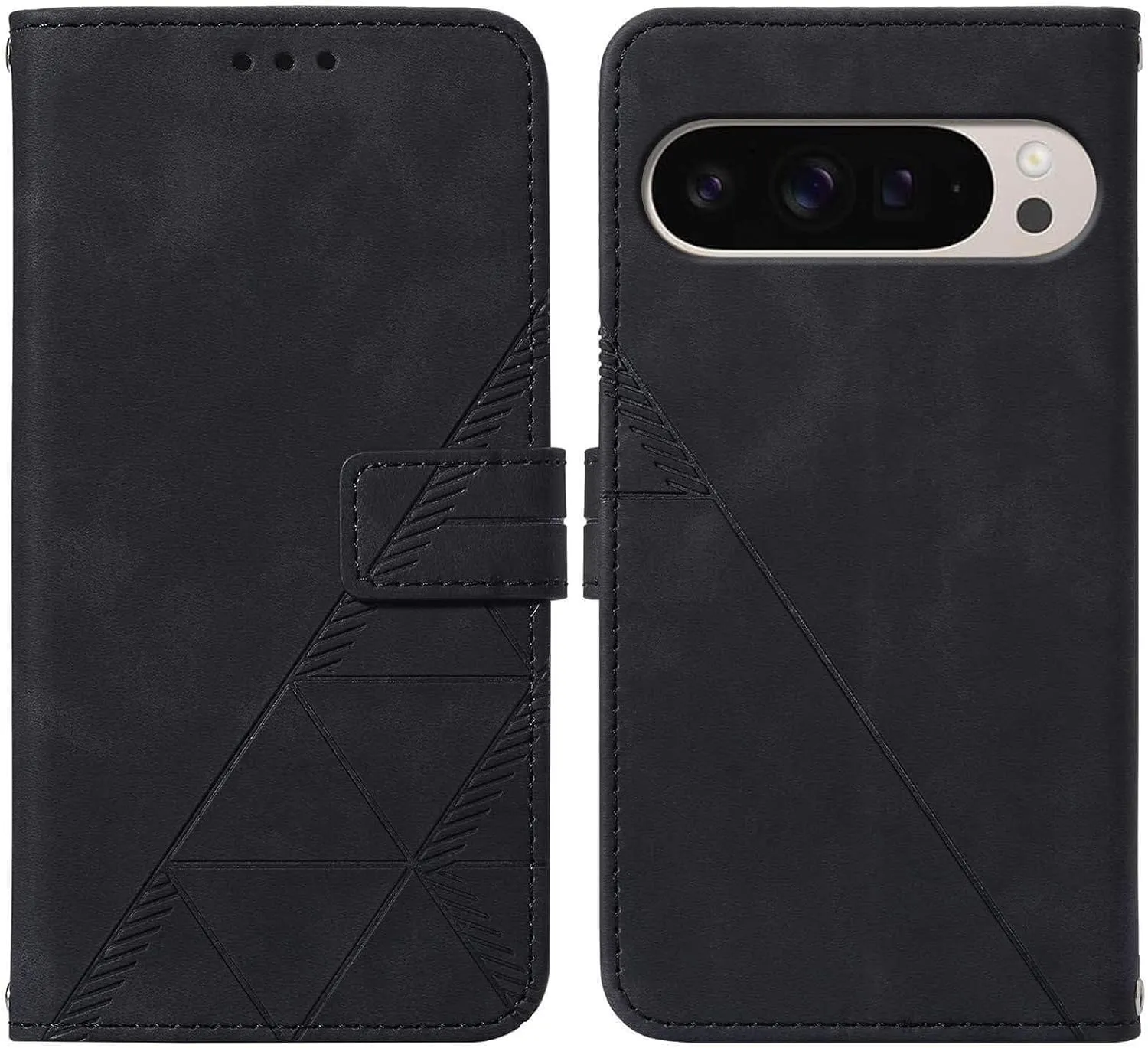 Pixel 9 Pro Wallet Card Holder Leather Folio Flip Case