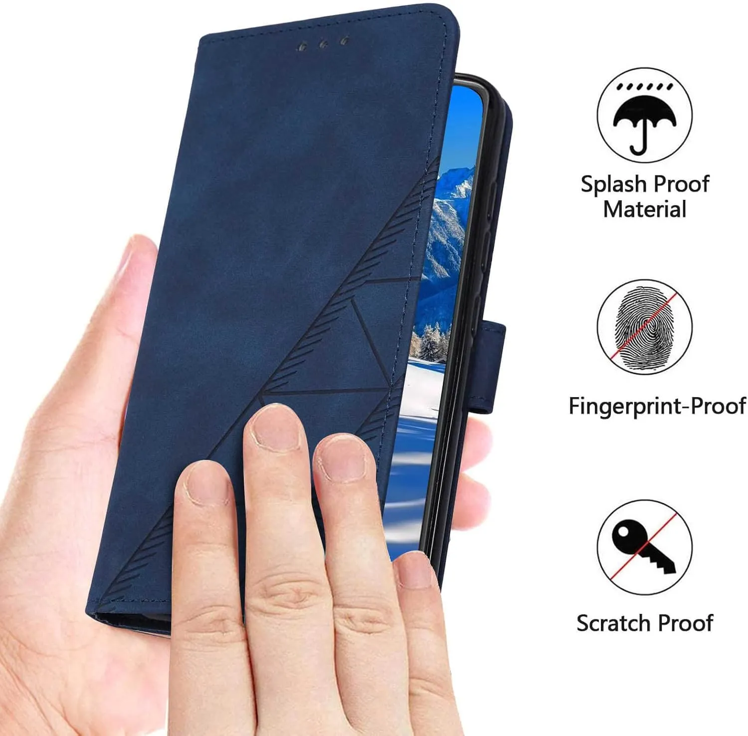 Pixel 9 Pro Wallet Card Holder Leather Folio Flip Case