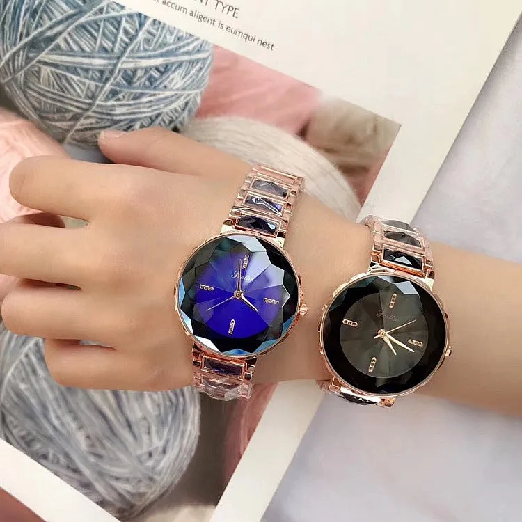 Polygonal Mirror Women's Wristwatch